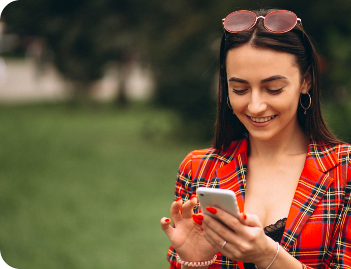 Woman using phone