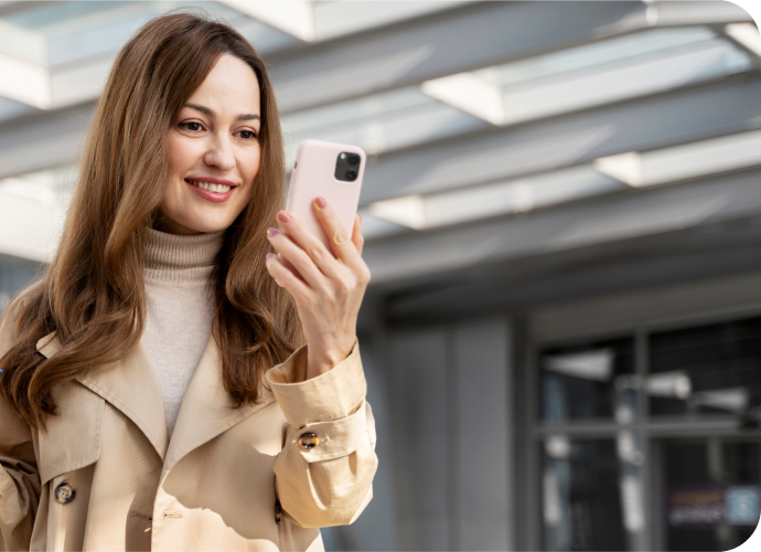Woman using phone