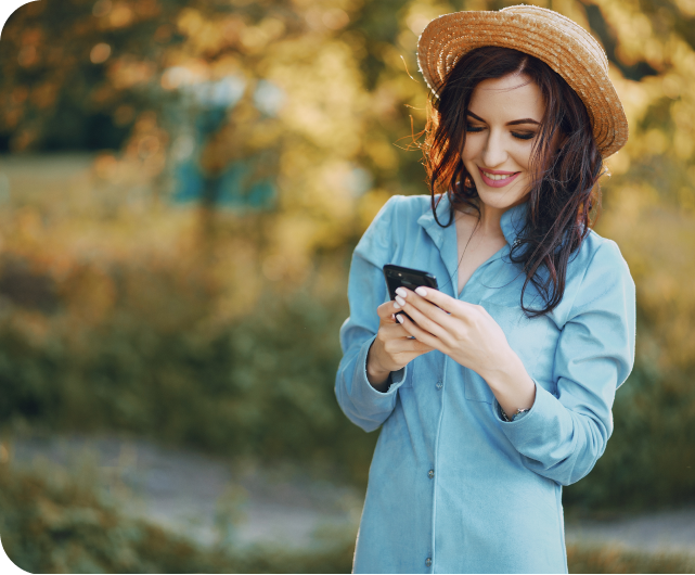 Woman using phone