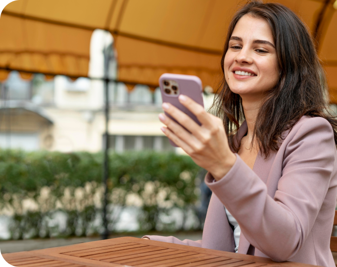 Woman using phone