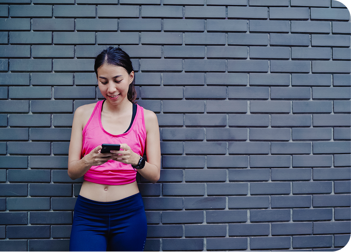 Woman using phone