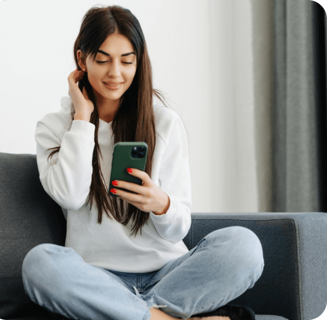 Woman using phone