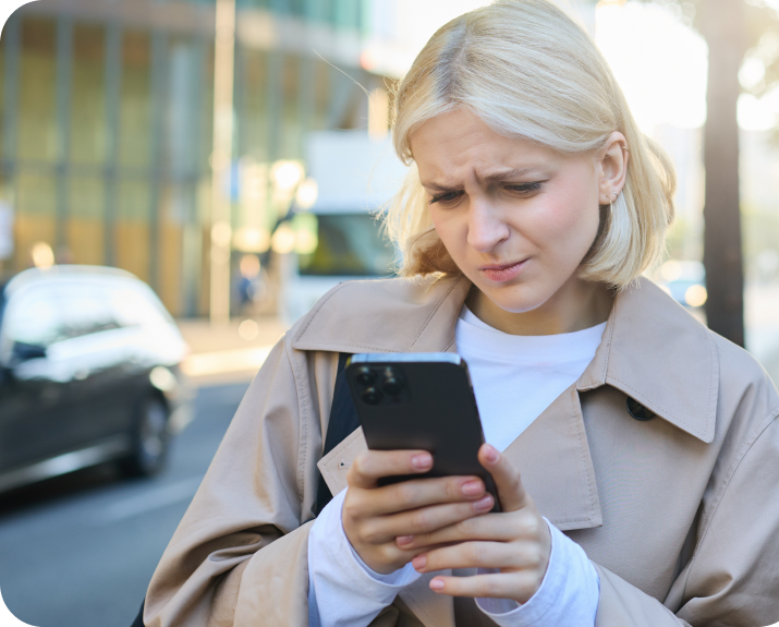 Woman using phone