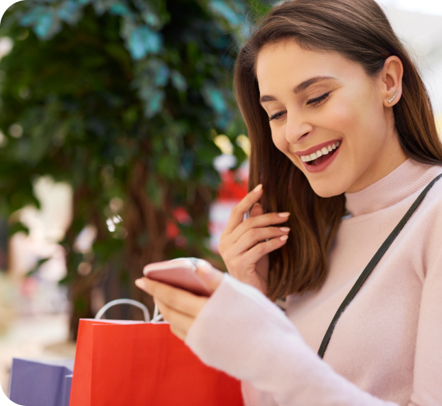Woman using phone