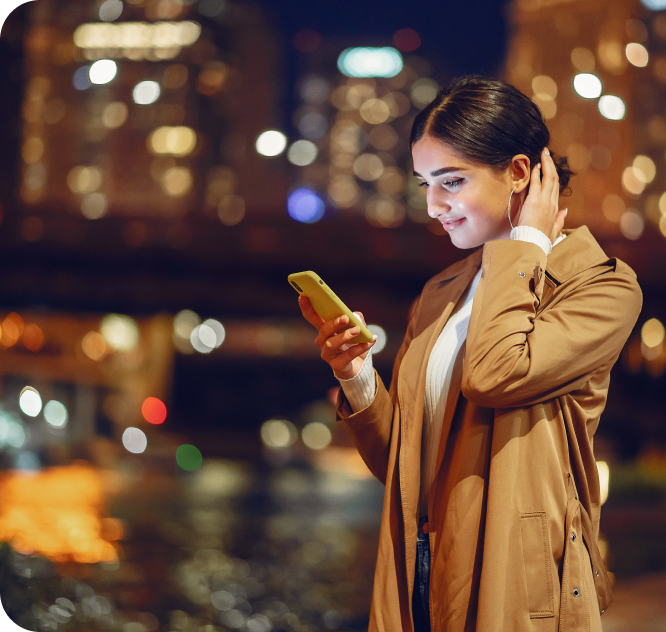 Woman using phone