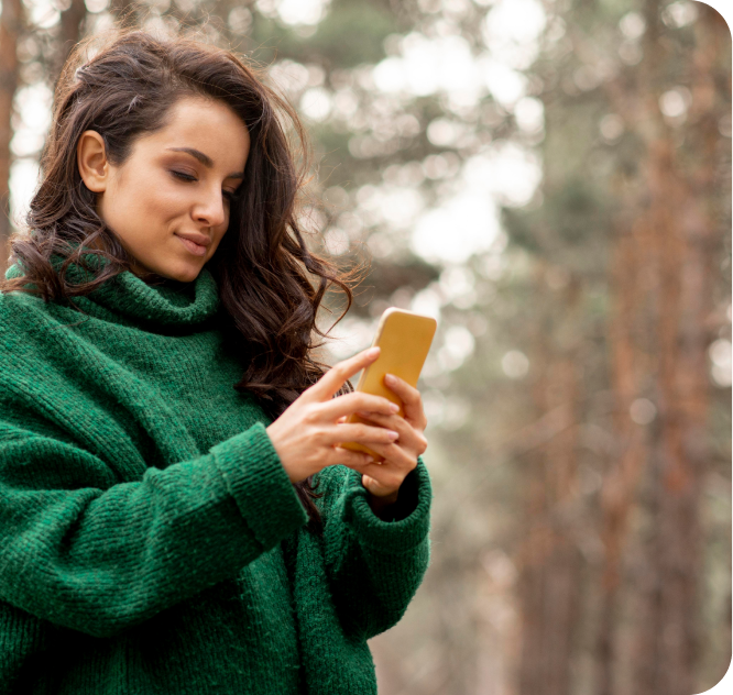 Woman using phone