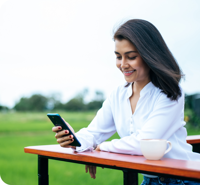 Woman using phone
