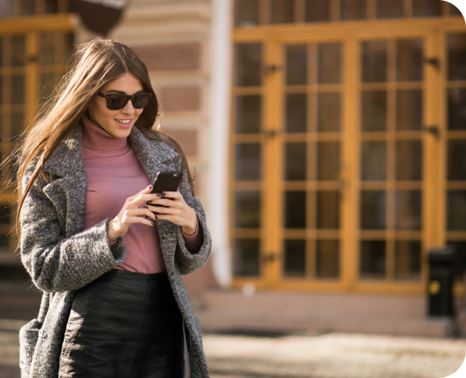 Woman using phone
