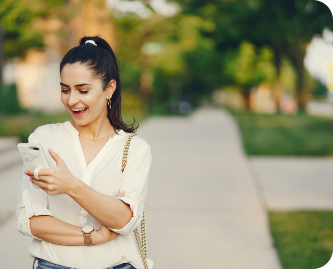 Woman using phone